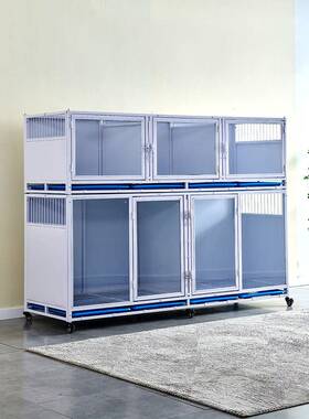 宠店寄养笼璃笼钢化玻展示笼物猫狗笼宠物美容繁殖KWI笼医院笼