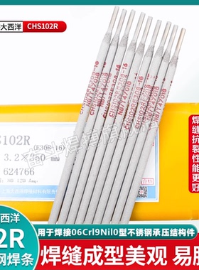 上海大西洋CHS102R不锈钢焊条E308-16承压焊条 A102R不锈钢电焊条