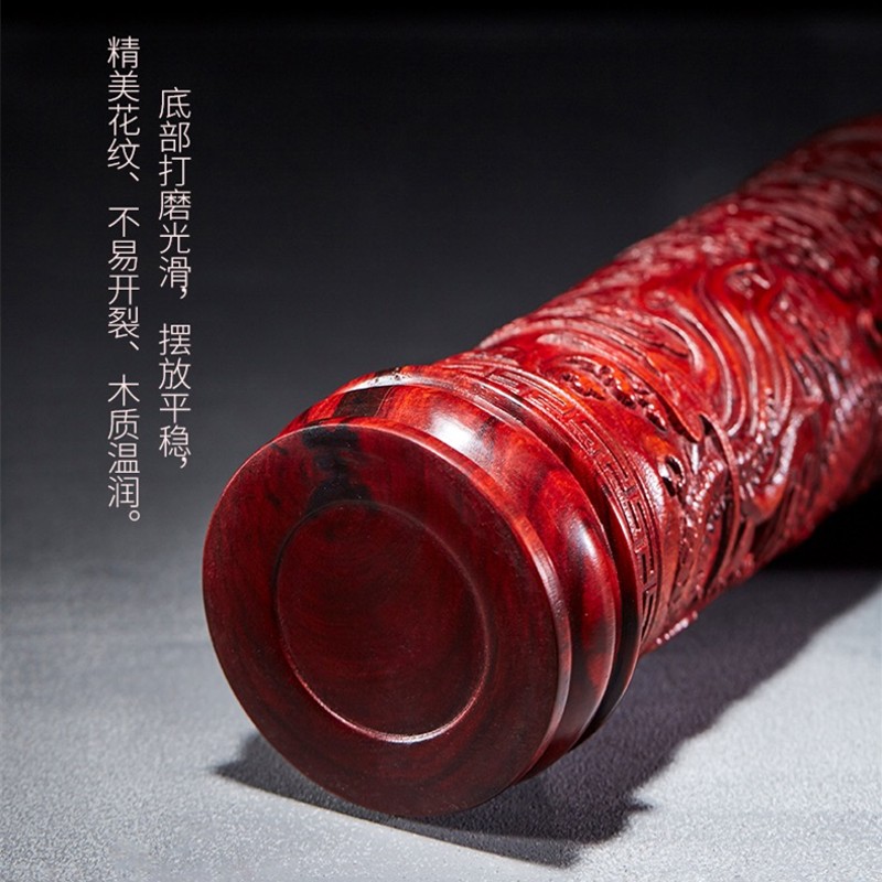 热销小叶紫檀香炉复古中式雕刻禅意盘香线L香插红木焚香器家用实