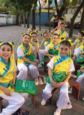 热销少儿书童赵钱孙李q扇子凳子第五届舞蹈大赛服装儿童表演出民