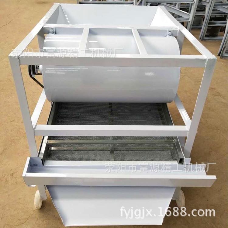 家用震动式直线粮食筛选机移动式粮食种子除尘去杂清选机