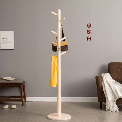 简易落地实木衣帽架树杈晾衣架卧室客厅挂衣架家用衣服架代发