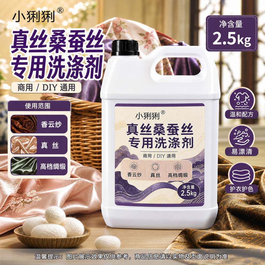 用真丝桑蚕丝清洁剂轻薄丝绸裙装