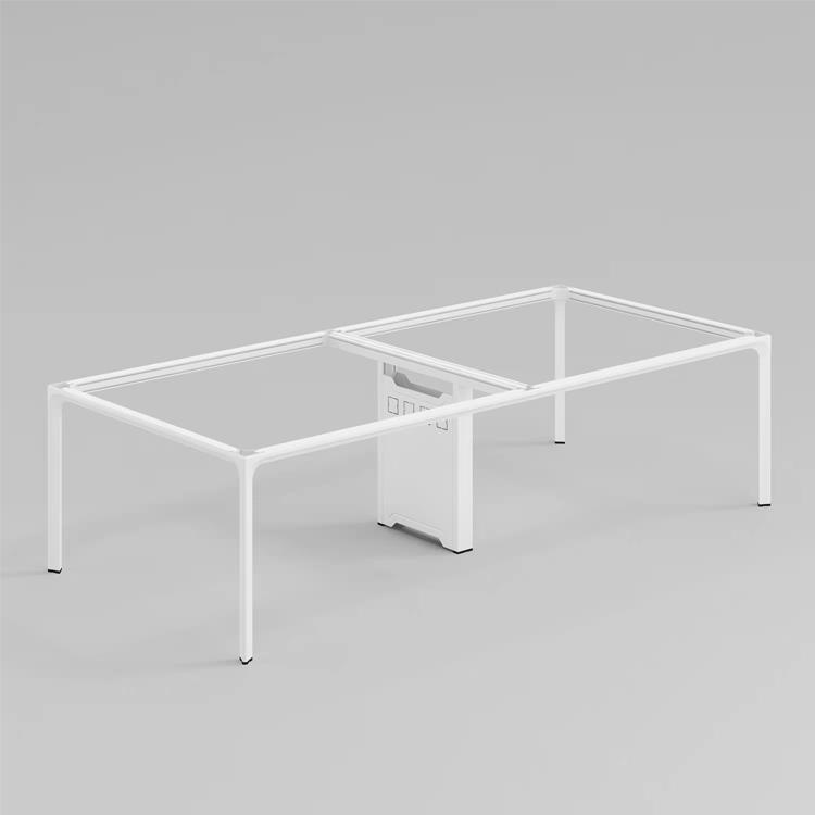 简约纯铝合金办公工位会议桌架新款桌腿支架员工卡位电脑桌架定制