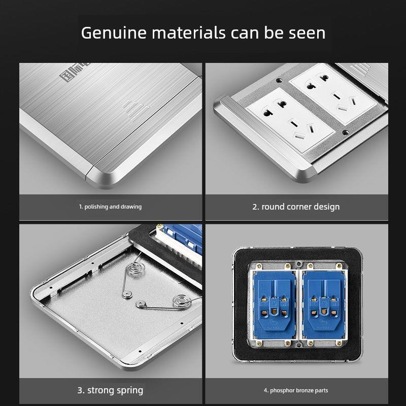 不锈钢地插座防水隐藏式六孔五孔地插电脑千兆6类网络口地面插座