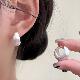银耳环9999纯银女正品 简约精致风拉丝耳扣高级感百搭耳坠水滴耳饰
