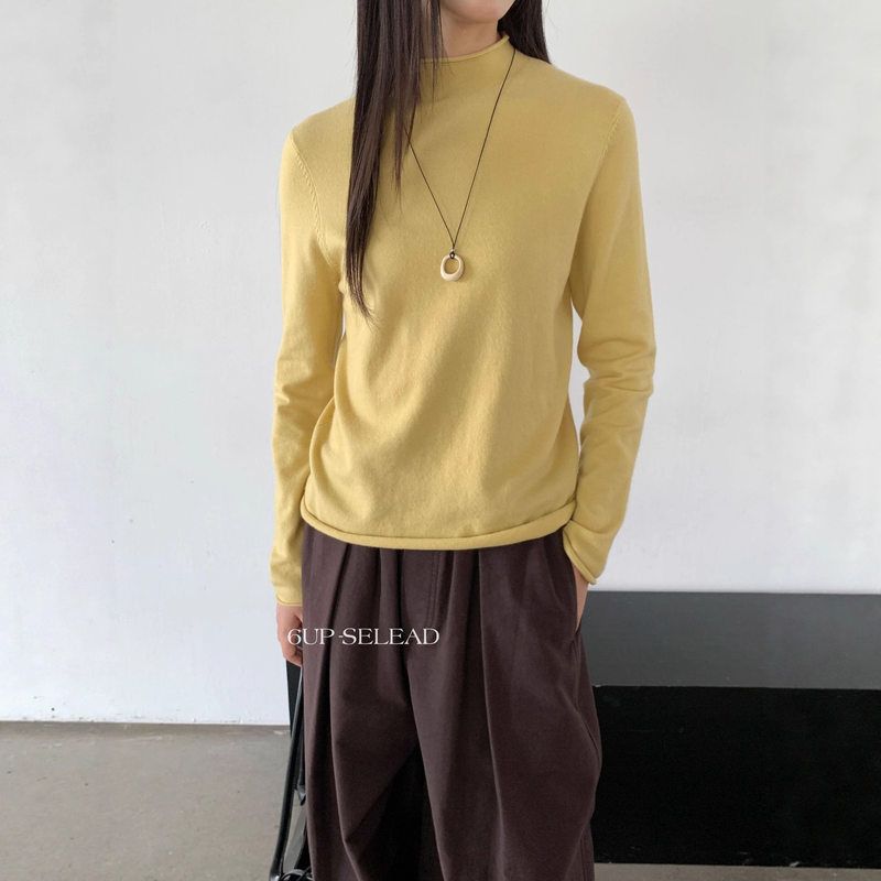 UP秋冬韩系半高领毛衣女2025广州