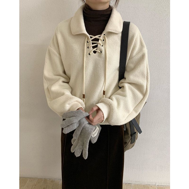 【EVER TRUE】正品！冬半高领卫衣韩版长袖宽松套头加厚上衣61885