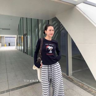 显瘦卡通印花加薄绒打底衫 正品 早春新款 VOUIS T恤女2423 TTOO