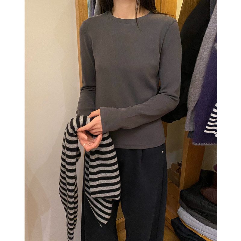 EVERTRUE2025秋冬韩版修身纯色