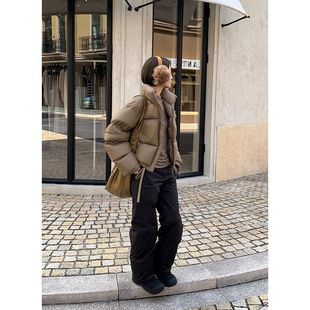 木兰 蓬松软糯立领羽绒服2025十三行冬新款保暖90白鹅绒外套57012