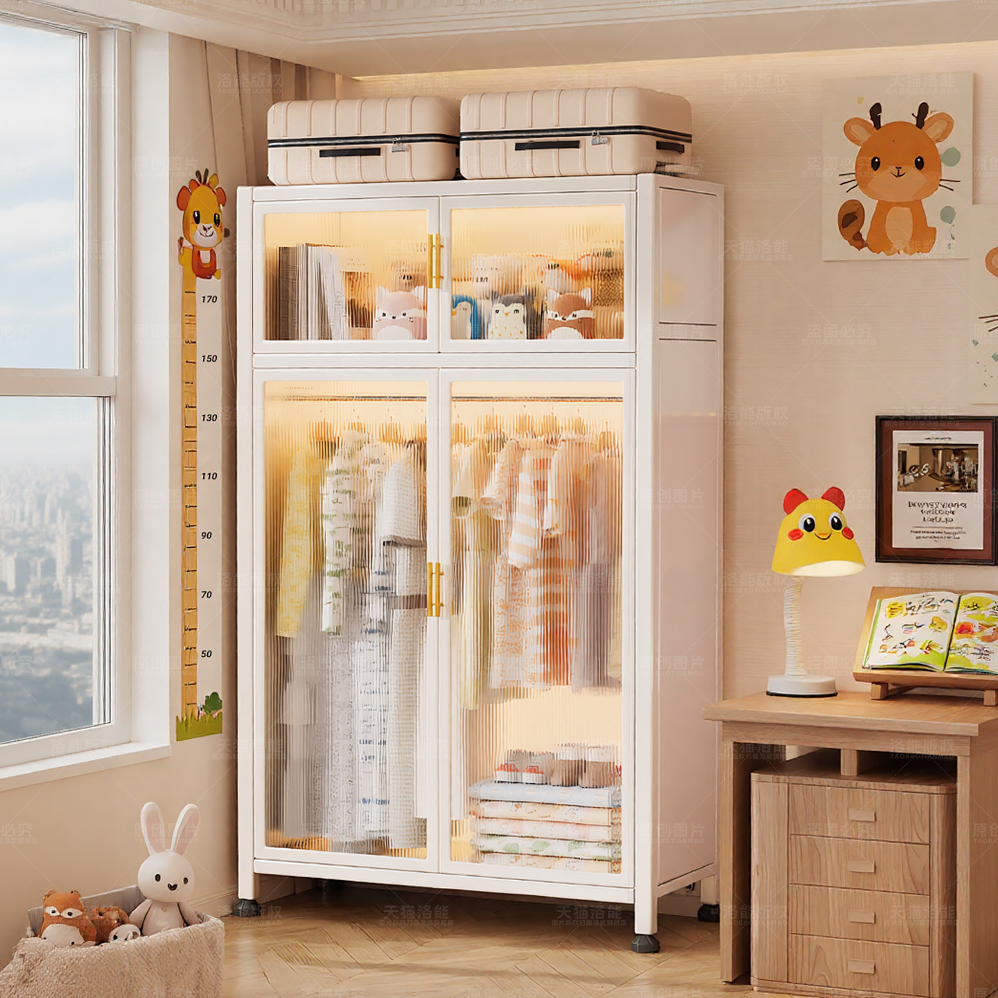 阳台储物柜简易组装儿童衣柜家用卧室防晒靠墙一体收纳柜置物柜子,住宅家具,阳台柜,淘宝优惠券,粉丝福利购,淘宝优惠卷