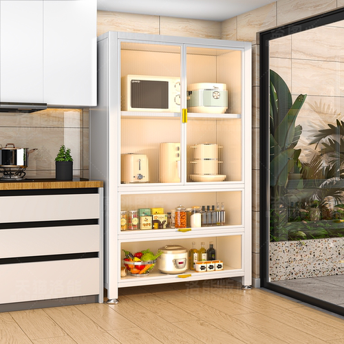 全钢一体防锈防尘！厨房置物架