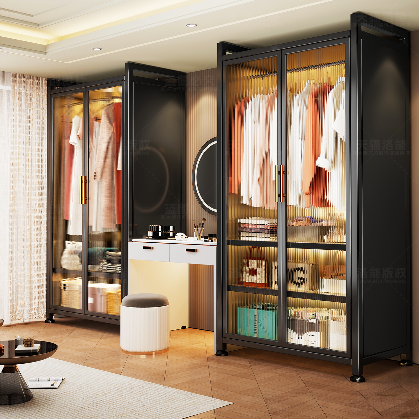 衣柜卧室家用2025新款爆款收纳储物柜子靠墙一体儿童衣橱简易货架,住宅家具,金属衣柜,淘宝优惠券,粉丝福利购,淘宝优惠卷