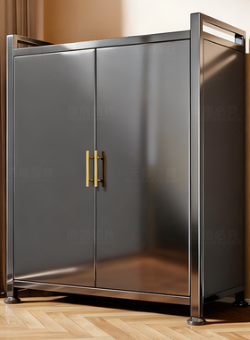 阳台收纳柜子储物柜一体靠墙杂物柜防水防晒置物柜家用铁皮柜衣柜