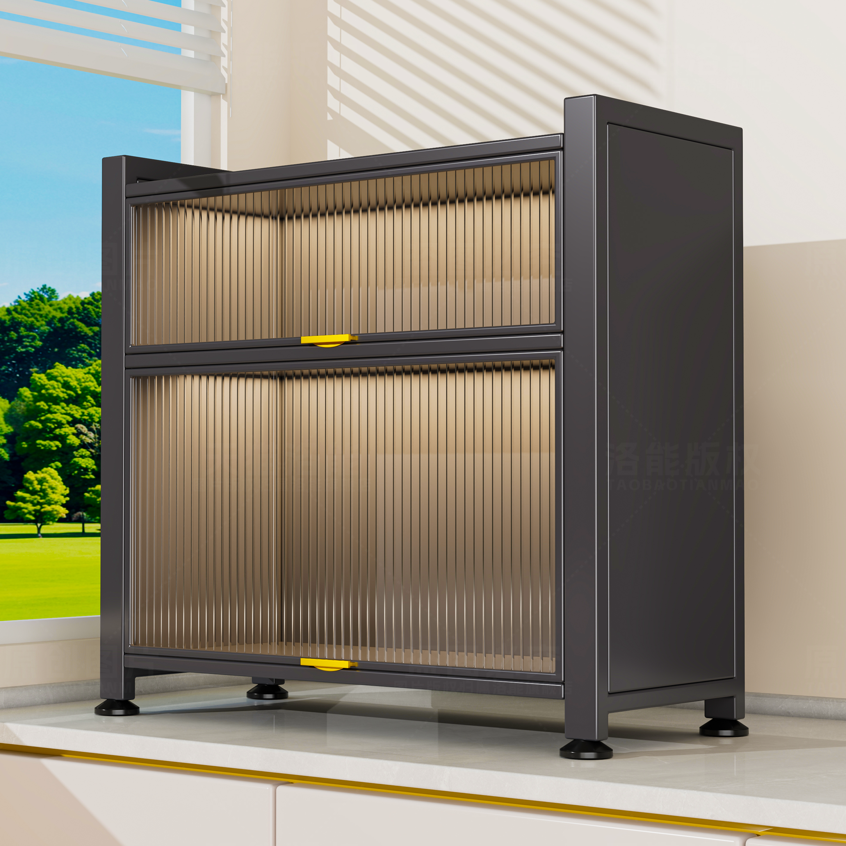 碳钢厨房调料收纳架防潮防尘多功能台面油醋盐调味品收纳柜碗柜子,厨房/烹饪用具,调料置物架,淘宝优惠券,粉丝福利购,淘宝优惠卷