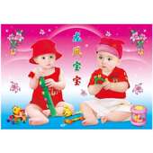 宝宝海报照片结婚画报漂亮可爱男婴儿画像孕妇备孕胎教图片墙贴画