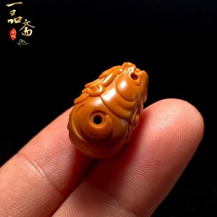 橄榄核三通貔貅核雕佛头龙单籽雕刻兽面吊坠手串脖挂项链配饰文玩