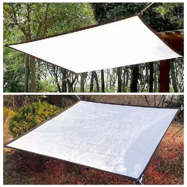 White Anti-UV HDPE Shading Net Camping Tent Awning Tarp