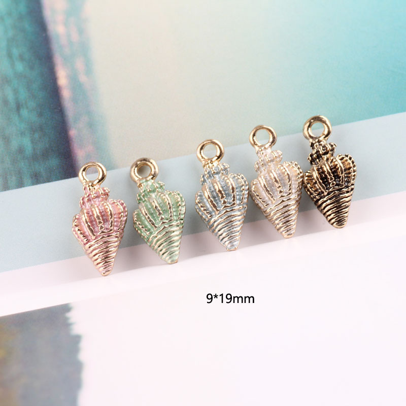 15pcs Cute Starfish Conch Sea Shell Charms Pendants Ocean St