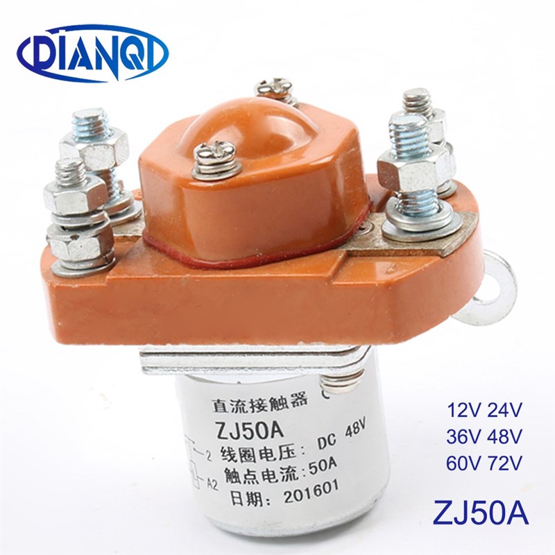 ZJ50A NO (normally open) 12V 24V 36V 48V 60V 72V 50A DC Cont