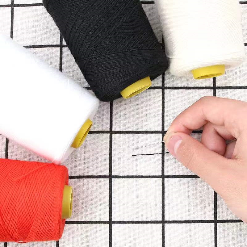 结婚用的红线缝被子线棉线家用大针线套装大卷白色涤棉粗线宝塔线