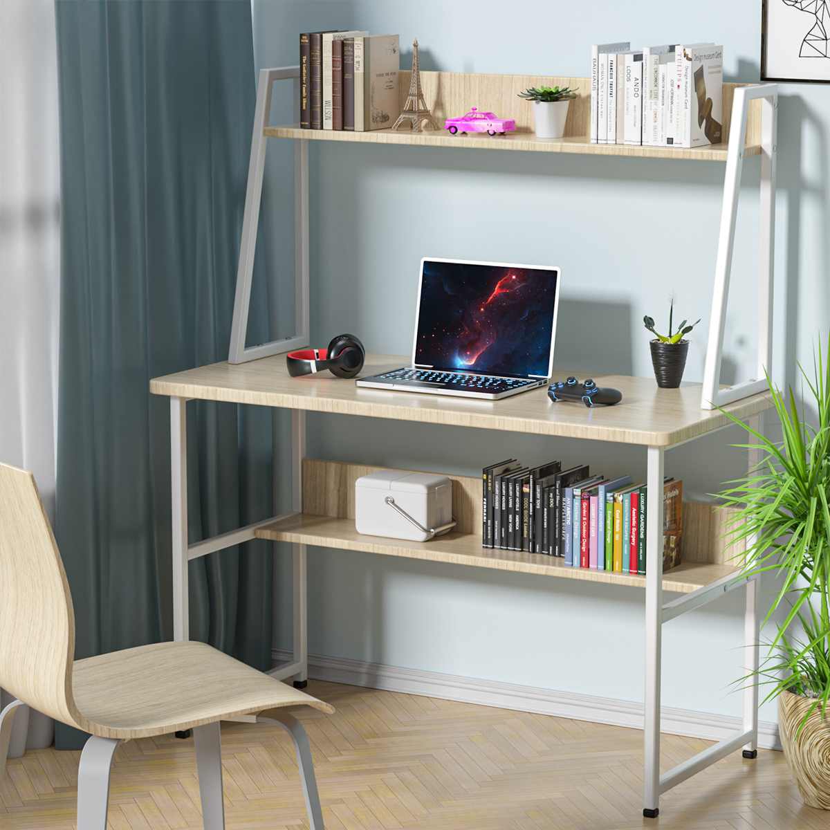 Wooden Computer Desk Office Desk Modern Writing Table Univer