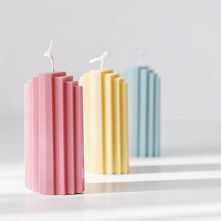 Retro Candle Mold Geometric Plastic Model Clear Des Building