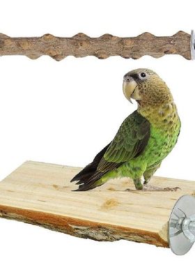2Pcs Parrot Bird Perches Natural Wood Standing Stick
