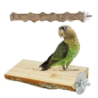 2Pcs Parrot Bird Perches Natural Wood Standing Stick