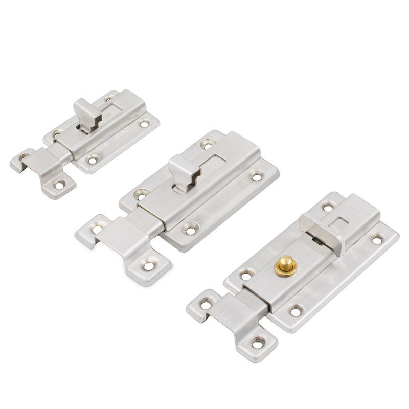 加厚不锈钢自动弹簧插销锁扣门锁门闩卫生间门栓门扣木门防盗门销