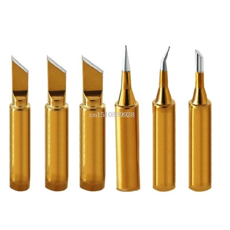 Gold Color Lead-Free Soldering Iron Tip Internal Heating Rep
