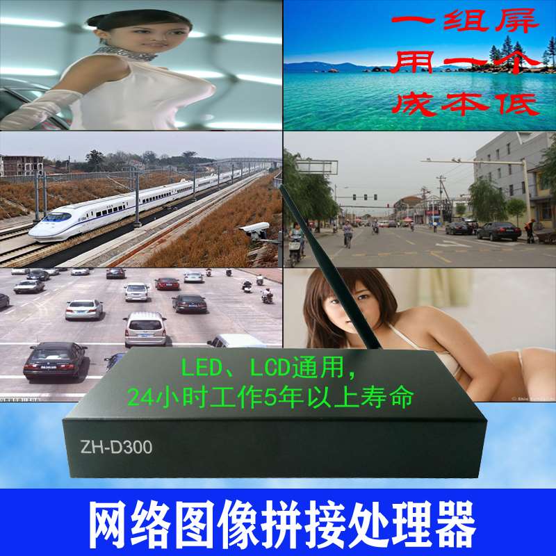 竖屏90270度画面旋转网路图像处理器开4窗口叠加漫游16画面分割