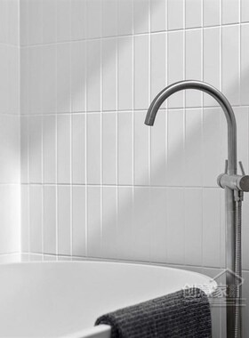 北欧简约小白砖长条瓷砖厨房米灰色65X265瓷片面包砖内墙砖卫生间