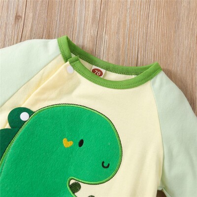 newborn Romper Casual Round Neck Long Sleeve Jumpsuit Outfit