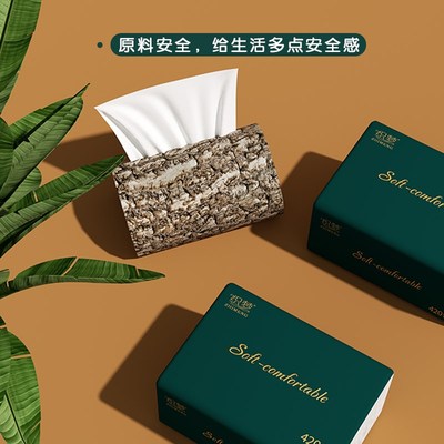 Facial Tissue Napkin Paper 4 Ply Scentless 60 Count 10Packs