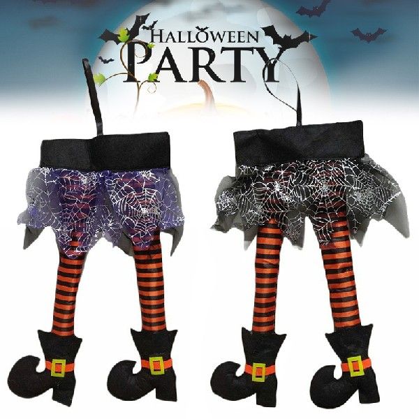 Halloween Novelty Witchs Legs Decoration Funny Hanging