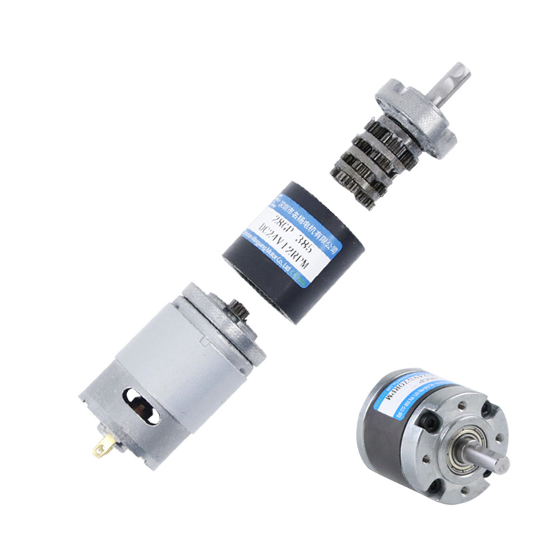 微型直流减速电机24v马达 28GP-385行星齿轮大扭矩低速小型马达