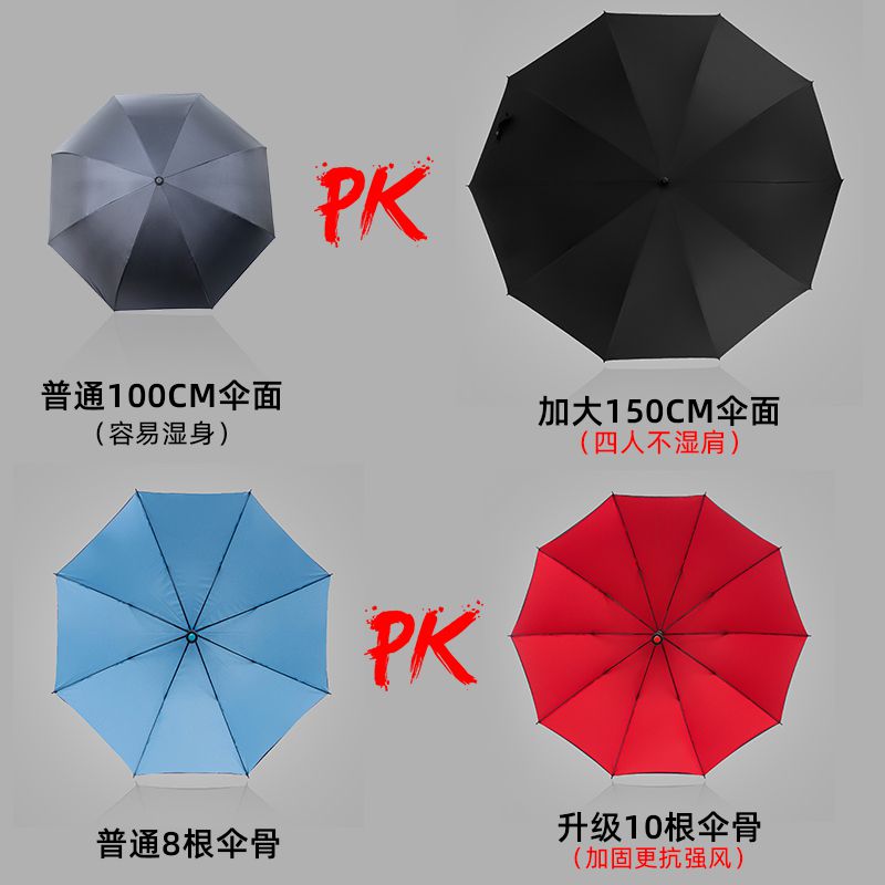 新品雨伞s长柄超大双人三人高尔夫男生双层简约特大号广告伞定制