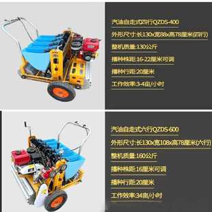 多行新款大蒜播种机手推式大蒜穴播机6行汽油手推种蒜机