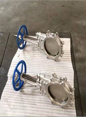 双相不锈钢PZ73W-16NR 手动不锈钢刀闸阀 梅花式硬密封刀型闸阀