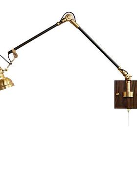 复古北欧床小头壁侘寂风床头卧室民宿67852怀亚克力旧双节灯壁灯