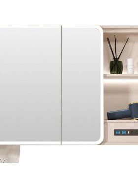 插圆弧智加厚宽镜加能柜带座卫生间挂墙式49017单独镜箱美妆镜收