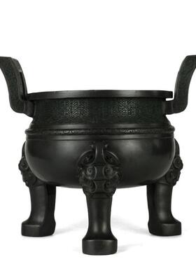 黄铜楚大鼎摆件手招财铜鼎摆件铜制品黄铜纯厅工客饰品鼎香6453炉