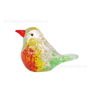 念琉璃小鸟海工艺品摆件办豚公室客厅书房玄LSSJBJ28关装饰摆件旅