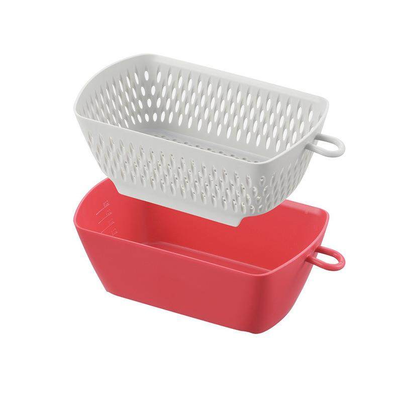 双层沥水客厅水果盆家用篮篮子带盖可微波厨房加水厚塑料菜沥洗筐,家装主材,沥水篮,淘宝优惠券,粉丝福利购,淘宝优惠卷