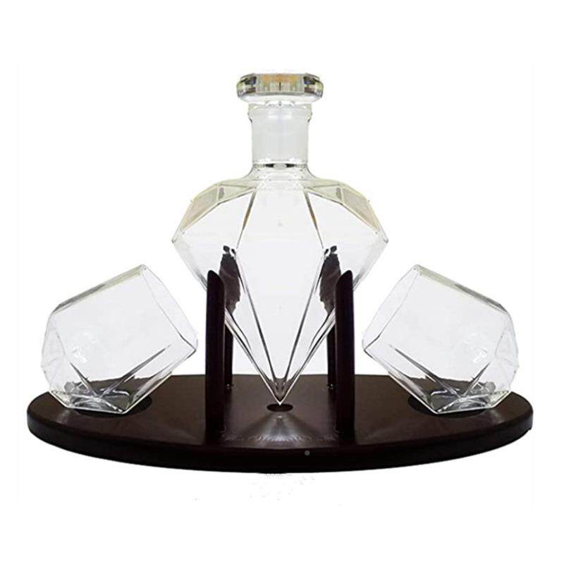 钻石造型器玻璃盛酒器硅酒创意高VLI硼玻璃醒酒威士忌酒瓶杯醒酒