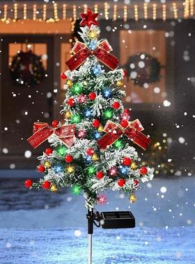 太日阳能圣诞雪树灯草坪庭院15466户外夜景观圣诞节氛松围小灯