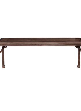 实木约茶桌全套新式禅意会中客简功夫泡台榆木黑胡桃茶桌椅组IZX