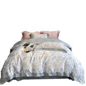 夏季 冰丝四件套款 轻XYJ2514奢夏夏天水洗被套床学生宿舍三套床件